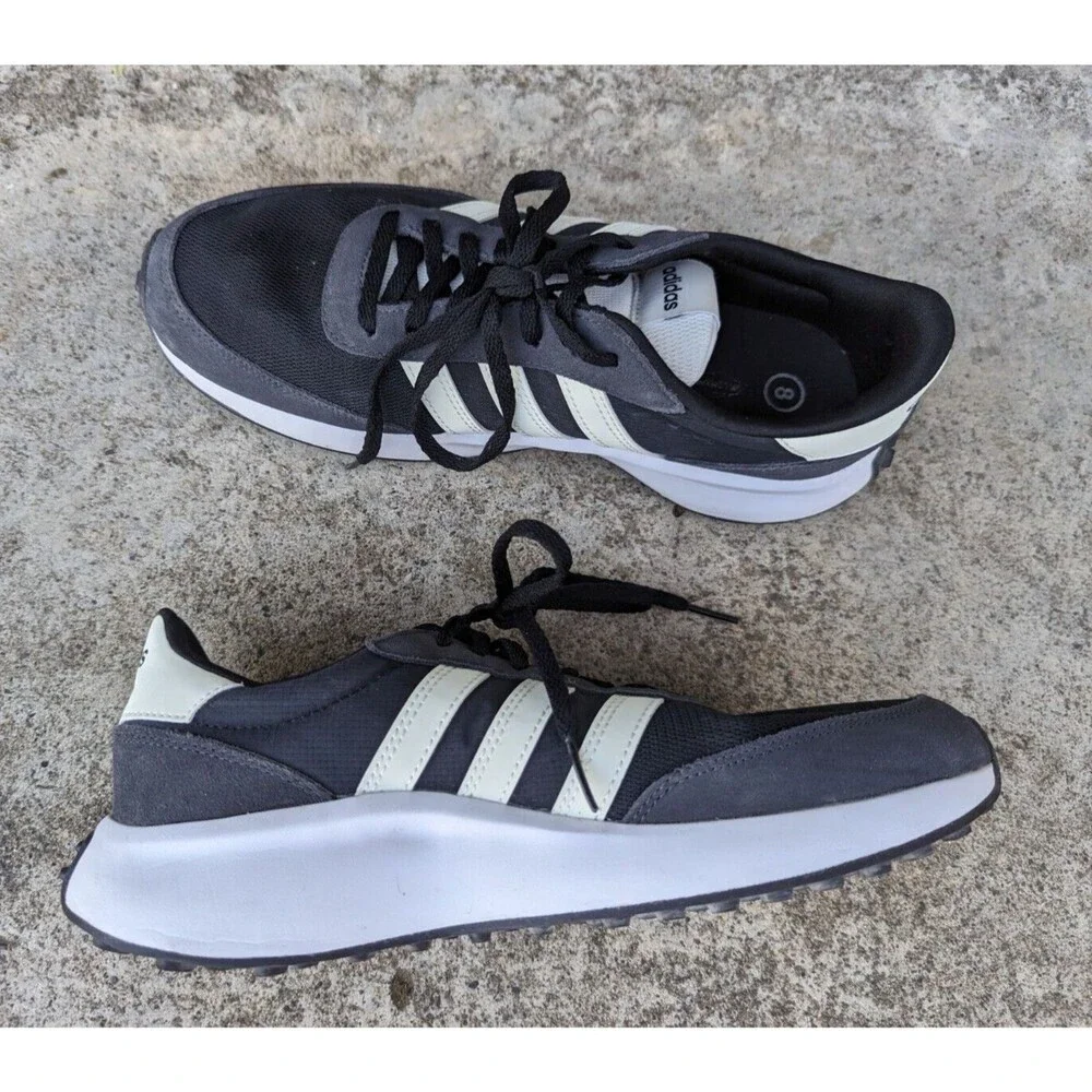 Adidas Women's Run 70's Sneakers US 8.5 EU 40.5 Black White EUC
